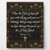 Plaque Photo Romains 15:13 (Devant)