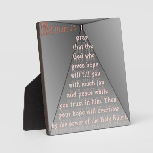 Plaque Photo Romains 15:13 (Recto)