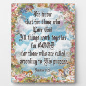 Plaque Photo Romains 8:28 (Devant)