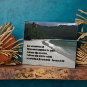 Plaque Photo Romains 8:28 Toutes les choses travaillent ensembl (Côté)