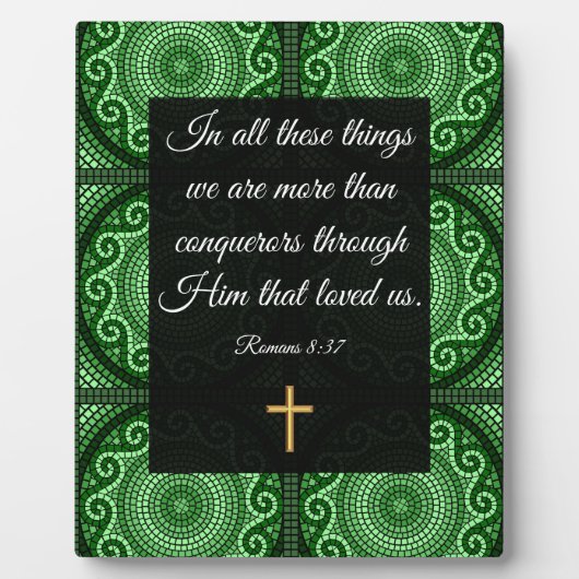 Plaque Photo Romains 8:37 (Devant)