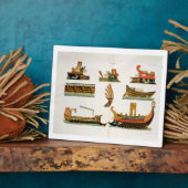 Plaque Photo Roman Ships with details of figureheads, plate 23, (Côté)
