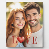Plaque Photo Romantic Couple Red Heart Photo Display (Devant)