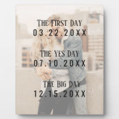 Plaque Photo Romantique Marié Couple Dates Typographie (Devant)