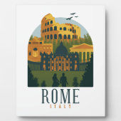 Plaque Photo Rome Colosseum Vintage (Devant)