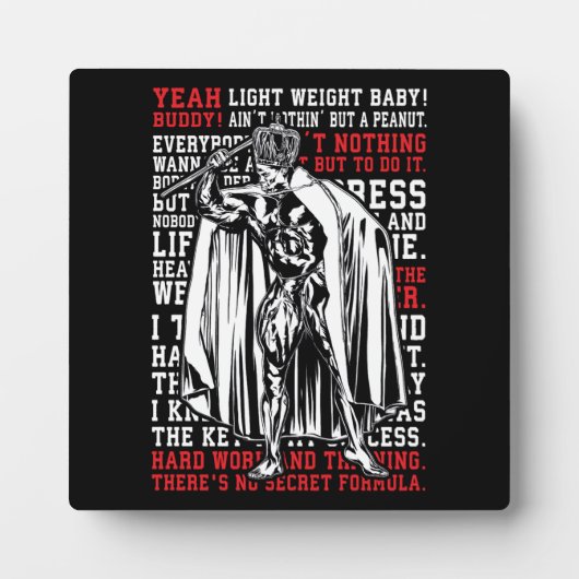 Plaque Photo Ronnie Coleman M. Olympia Workout Inspirational (Devant)