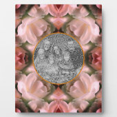 Plaque Photo Rose blanche Abstraite teintée Ajouter votre photo (Devant)
