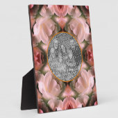 Plaque Photo Rose blanche Abstraite teintée Ajouter votre photo (Côté)