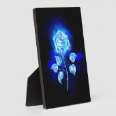 Plaque Photo Rose bleu brûlant (Côté)
