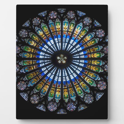 Plaque Photo rose fenêtre cathédrale strasbourg (Devant)