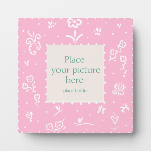 Plaque photo rose fleur (Devant)