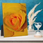 Plaque Photo Rose jaune élégante florale (Côté)