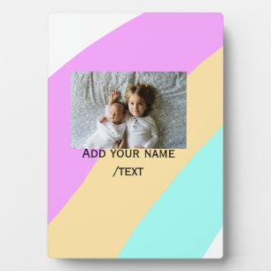 Plaque Photo Rose jaune vert ajouter photo texte nom personnali