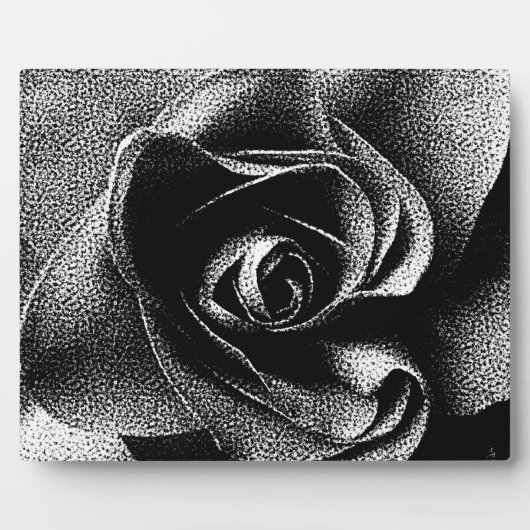 PLAQUE PHOTO ROSE NOIR (Devant)