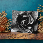 PLAQUE PHOTO ROSE NOIR (Côté)