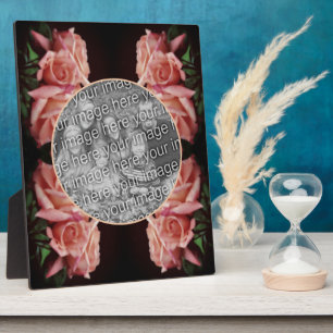 Plaque Photo Rose Pêche Floral Vintage Créez Votre Propre Photo