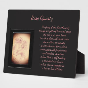 Plaque Photo Rose Quartz Crystal Fairy