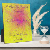 Plaque Photo Rose rayonnant "Je te Souhaite Assez" Abstrait (Côté)