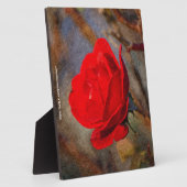 Plaque Photo Rose rouge (Côté)