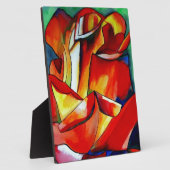 Plaque Photo Rose rouge France Libre aquarelle art (Côté)