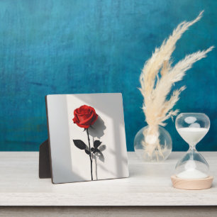 Plaque Photo Rose rouge minimaliste - Art botanique Imprimer