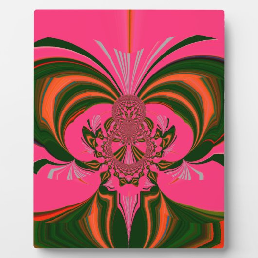 Plaque Photo Rose rouge or vert (Devant)