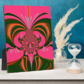 Plaque Photo Rose rouge or vert (Côté)