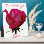 Plaque Photo Rose rouge valentine (Côté)