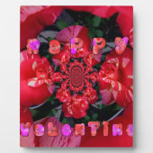 Plaque Photo Roses rouges Iridescente "Bonne Saint Valentin" Im (Devant)