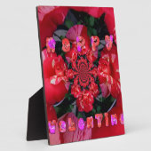 Plaque Photo Roses rouges Iridescente "Bonne Saint Valentin" Im (Côté)