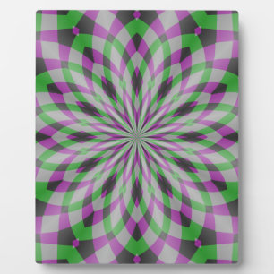 Plaque Photo Rosettes de Noël en Violet, Vert et Noir