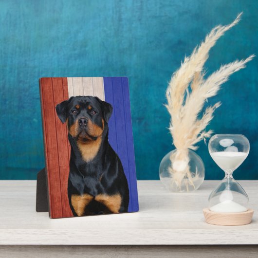 Plaque Photo Rottweiler (Côté)
