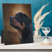 Plaque Photo Rottweiler (Côté)