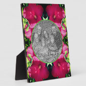 Plaque Photo Rouge Hibiscus Fleurs Ajouter Votre Photo (Côté)