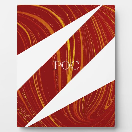 Plaque Photo Rouge Jaune Blanc Abstrait (Devant)