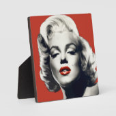 Plaque Photo Rouge sur les lèvres rouges Marilyn (Recto)