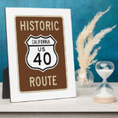 Plaque Photo Route historique US Route 40 (Californie) (Côté)