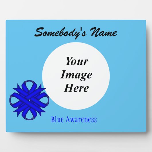 Plaque Photo Ruban bleu de trèfle Modèle par Kenneth Yoncich (Devant)