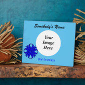 Plaque Photo Ruban bleu de trèfle Modèle par Kenneth Yoncich (Côté)