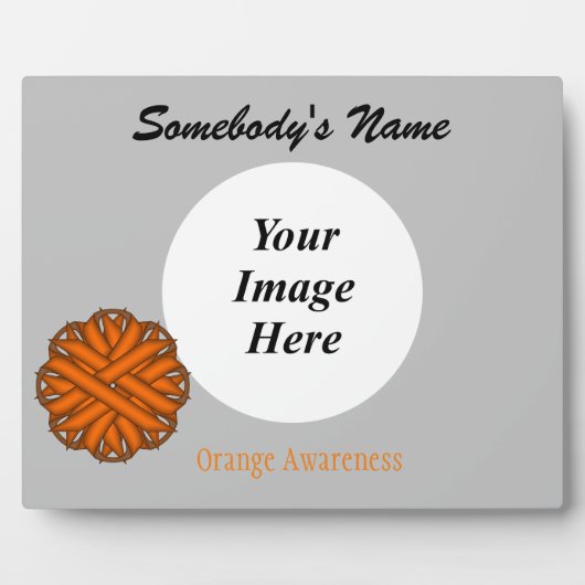 Plaque Photo Ruban de fleurs orange Modèle par Kenneth Yoncich (Devant)