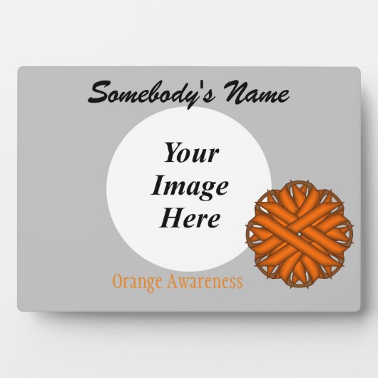 Plaque Photo Ruban de fleurs orange Modèle par Kenneth Yoncich (Devant)