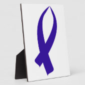 Plaque Photo Ruban de sensibilisation (bleu foncé) (Côté)
