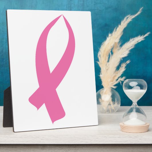 Plaque Photo Ruban de sensibilisation (rose) (Côté)