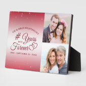 Plaque Photo Ruby Anniversaire Coeurs années dans FOREVER 2 Pho (Côté)