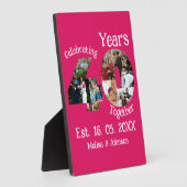Plaque Photo Ruby Red 40e anniversaire de mariage 11 Collage ph (Côté)