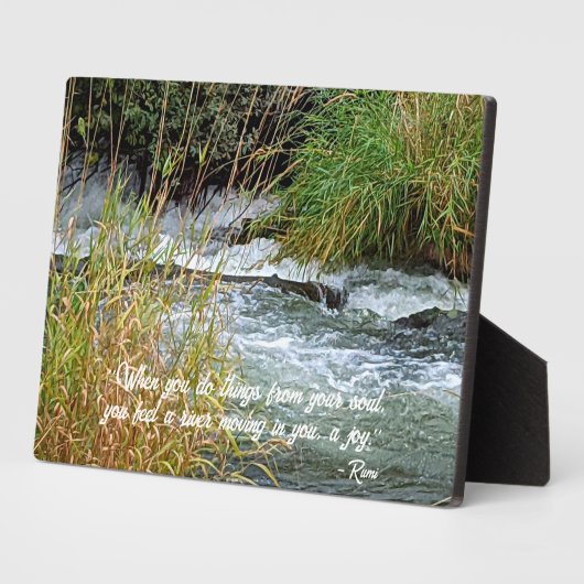 Plaque Photo Rumi Poésie Verse Running River (Côté)