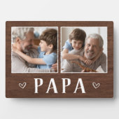 Plaque Photo Russe Deux Photo Papa grand-père (Devant)