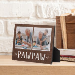 Plaque Photo Russe deux photo Pawpaw grand-père<br><div class="desc">Le panneau en bois de charme pour la Fête des pères,  les anniversaires ou la fête des grands-parents présente deux photos côte à côte sur un arrière - plan rustique avec "Pawpaw" en dessous.</div>