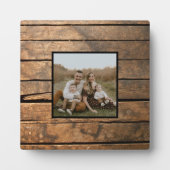 Plaque Photo Russe en détresse foncé extérieur motif en bois de (Devant)