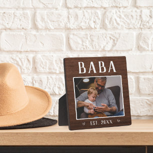 Plaque Photo Russe Personnalisé Baba Grandpa Photo